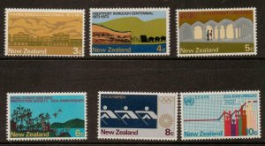 NEW ZEALAND SG997/1002 1973 COMMEMORATIONS MNH