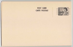 Canada 1960s 6c Centennial Precancel Postal Stationery Card Strip of 3