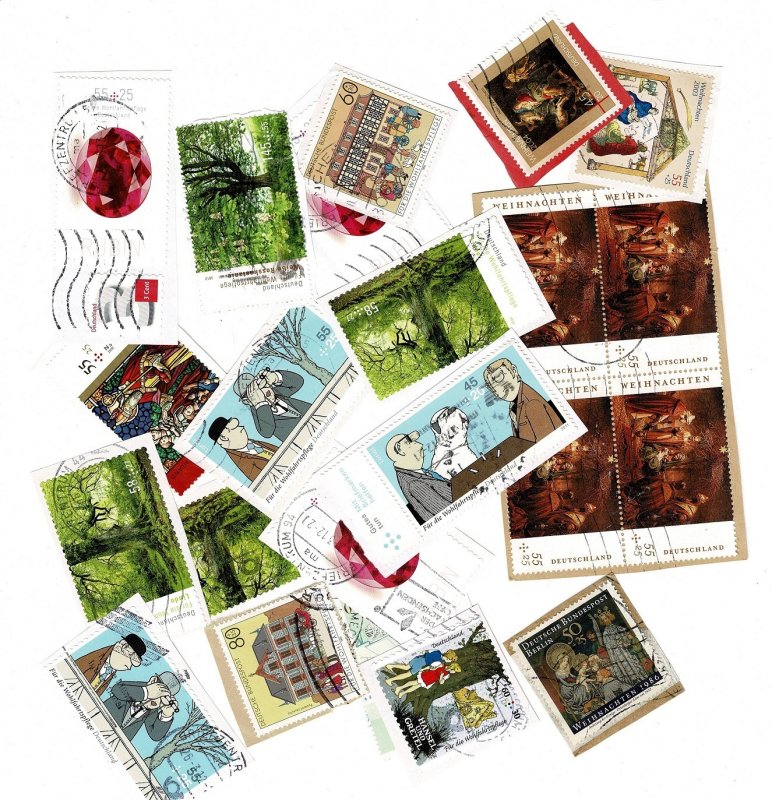 Germany semipostals 1991-2013 on paper mix
