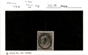 Canada, Postage Stamp, #74 Mint NH, 1898 Queen Victoria (AI)