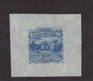 121-E1 i XF Scarce blue Die on clear white bond paper with scv $ 600 ! see pic !