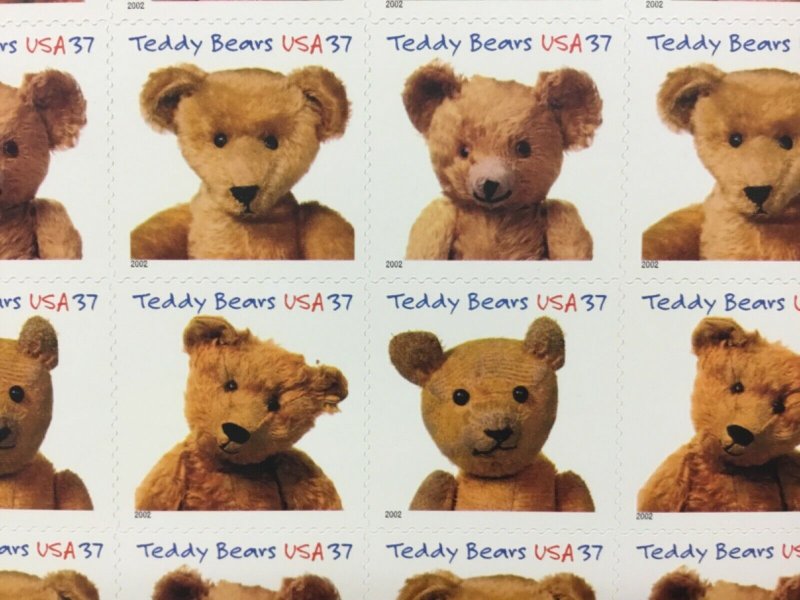 3653-3656   Teddy Bears Lot of 10 MNH 37 c Sheet of 20 FV $74.00   2002