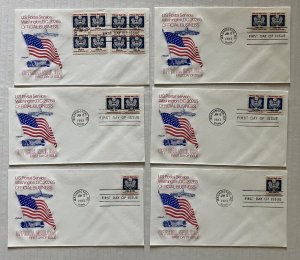 Group of 6 1983 official stamp FDCS inc $5 O133 [y9062]
