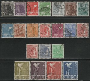 Germany AM Post Scott # 557 - 577, used, incl # 571a, cpl set