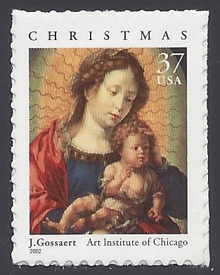 #3675 37c Madonna and Child Booklet Single 2002 Mint NH