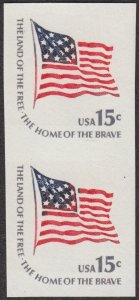 1978 IMPERF PAIR MNH 10¢ FORT McHENRY FLAG SHEET #1597e, VF, CURRENT CATALOG $15