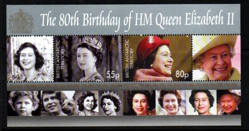 BRITISH ANTARCTIC TERR. SGMS424 80th BIRTHDAY OF QUEEN ELIZABETH   MNH