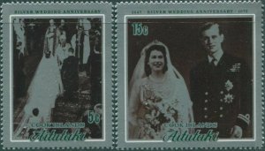 Aitutaki 1972 SG46-47 Silver Wedding MNH