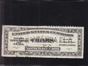 US Customs Imported Cigar Tax Stamp, Springer TCB39a (26349)