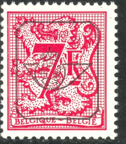 BELGIUM 1980-86 7fr Heraldic Lion Type PRECANCEL Sc 1086 MNH