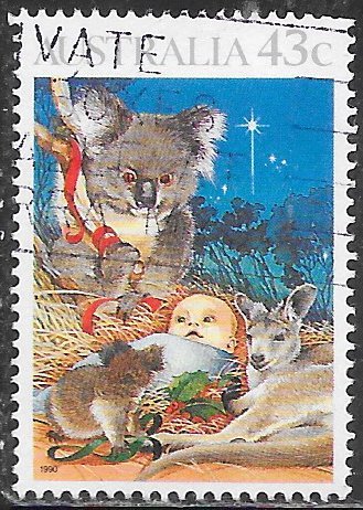 Australia 1195 Used - Christmas 1990 - Koala (Phascolarctos cinereus)