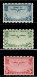 US Airmail # C20 - C21 - C22 Trans-Pacific , F-VF OG LH - I Combine S/H