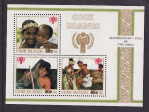 Cook Is.-Sc#B75- id10-unused NH sheet-Year of the Child-semi-postal-1979- 