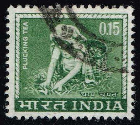 India #412 Tea Picking; used (0.25)