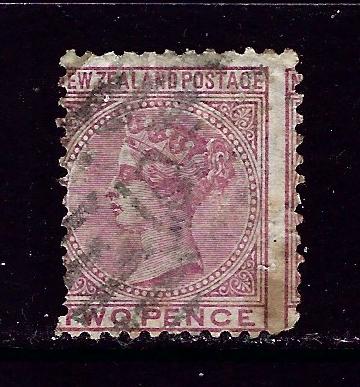New Zealand 52 Used 1874 miscut copy