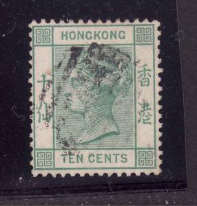 Hong Kong-Sc #43-used-10c green-QV-1882-1902-