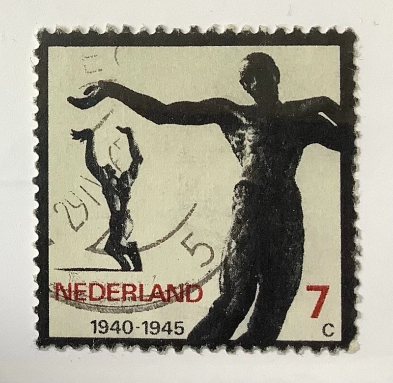 Netherlands 1965 Scott 432 used - 7c, Sculptures,  Resistance 1940-1945