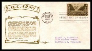 US 934 Army Pent Arts Typed FDC