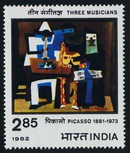 India 953 MNH Art, 'Three Musicians, Pablo Picasso