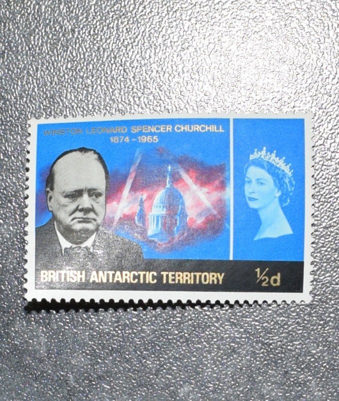 BRITTISH ANTARCTIC    Stamps Churchill  1966    ~~L@@K~~