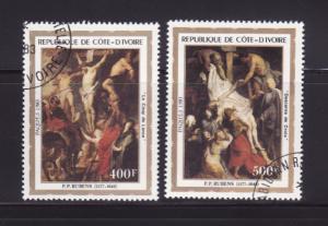 Ivory Coast 677-678 U Easter, Art, Rubens Paintings (C)