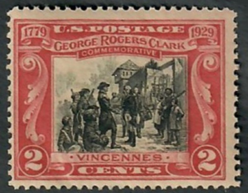 651 George Rogers Clark Mint Hinged single