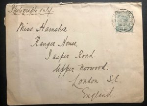 1895 Singapore Straits Settlements Mission House cover To London England