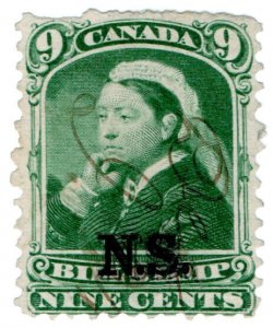 (I.B) Canada Revenue : Nova Scotia Bill Stamp 9c