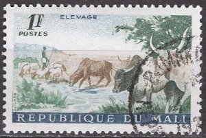 Mali; 1961: Sc. # 17:  Used CTO Single Stamp