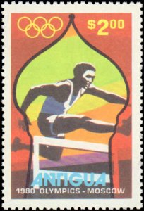 Antigua #557-560, Complete Set(4), 1980, Olympics, Never Hinged