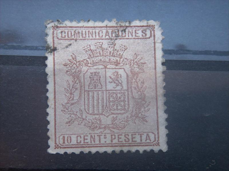 SPAIN, 1874, used 10c, Coat of Arms, Scott 211