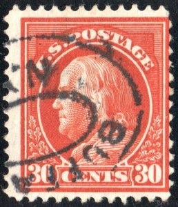 SC#420 30¢ Benjamin Franklin Single (1914) Used