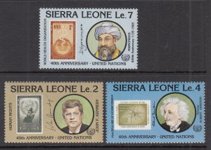 Sierra Leone 741-743 United Nations MNH VF