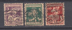 J48787 J LStamps 1916 switzerland set used #b4-6 girls $126+scv