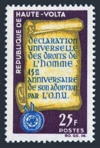 Burkina Faso 128,MNH.Michel 140. Universal Declaration of Human Rights,1963.