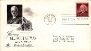 FDC 1954 SC #1062 Artcraft Cachet - Rochester, Ny - Single - J306