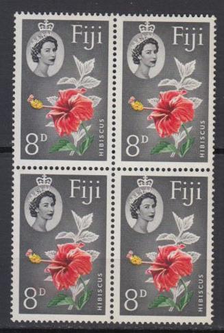 Fiji - 1961 QEII 8p block of 4 Sc# 169 - MNH (6732)