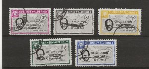 Thematic stamps ALDERNEY COMMODORE 1966 Churchill Ref AC58-62   used