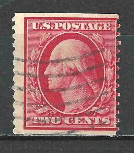 #353 US 2 CENT CARMINE WASHINGTON-VERTICAL  COIL-USED-N/G-FINE-VF