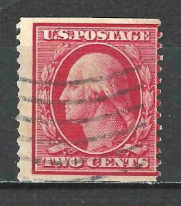 #353 US 2 CENT CARMINE WASHINGTON-VERTICAL  COIL-USED-N/G-FINE-VF