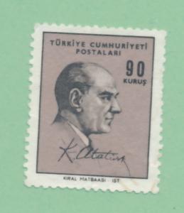 Turkey 1966 Scott 1727 used - 90k, Kemal Ataturk