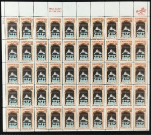 1373     California Settlement  MNH 6c sheet of 50    FV $3.00    Issued in 1969 