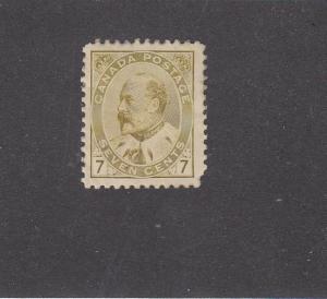 CANADA # 92 VF-MH KEV11 7cts OLIVE BISTRE(Corner Fault)  CAT VALUE $500