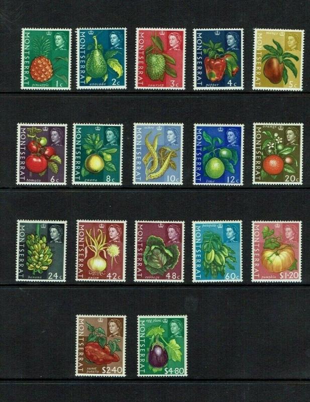 Montserrat: 1965, Fruit & Vegetable Plants, definitive set, Mint lightly hinged