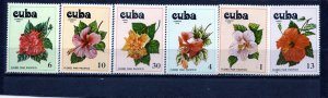 CUBA 1978 FLORA/FLOWERS SET OF 6 STAMPS MNH