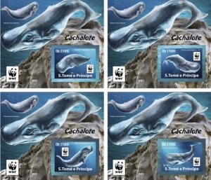 St Thomas - 2017 WWF & Sperm Whale - Delux 4 S/S - ST17420-delux2