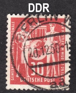 Germany DDR Scott 50  F to VF postally used with a splendid SON cds. FREE...