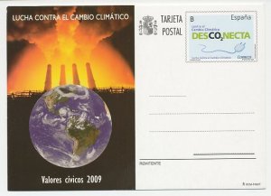Postal stationery Spain 2009 Combating Climate Change