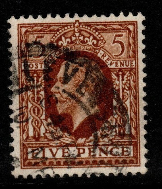 GB SG446 1936 5d YELLOW-BROWN FINE USED