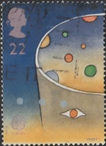 Great Britain #1347 1991 22p Man Looking at Space USED-Fine-NH.
